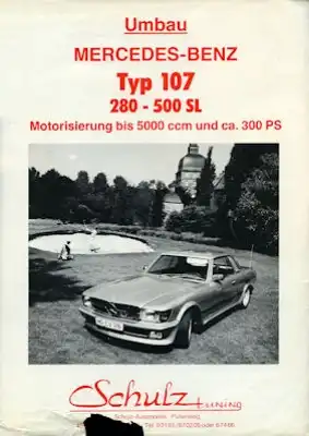 Mercedes-Benz / Schulz tuning 280 380 500 SL Prospekt ca. 1980