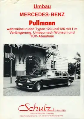 Mercedes-Benz / Schulz tuning Typ 123 / 126 Pullmann Prospekt ca. 1984