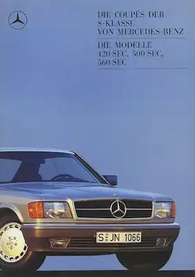 Mercedes-Benz 420-560 SEC Prospekt 1.1988