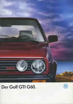 VW Golf 2 GTI G 60 Prospekt 4.1990
