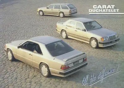 Mercedes Benz Carat Duchatelet W 201 + 124 Prospekt ca. 1985