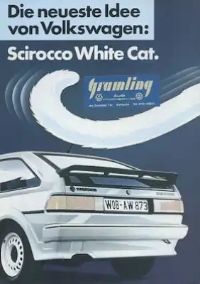 VW Scirocco 2 White Cat Prospekt 1985
