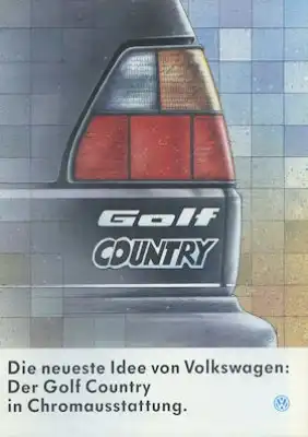 VW Golf 2 Country Chrom Prospekt 3.1991