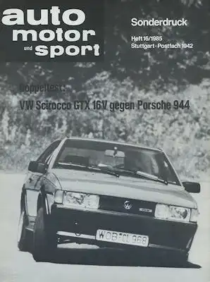 VW Scirocco 2 GTX Test 1985