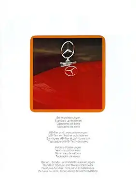 Mercedes-Benz Farben + Polsterungen 8.1973