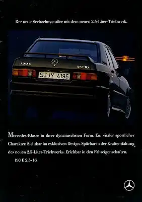 Mercedes-Benz 190 E 2.5-16 Prospekt 1989