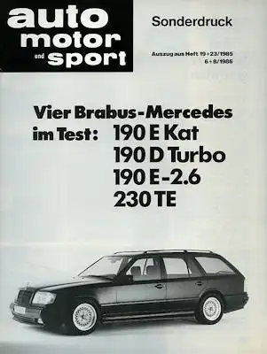 Mercedes-Benz 190 230 Brabus Test 1985 / 86
