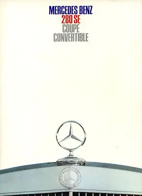 Mercedes-Benz 280 SE Coupe Cabriolet Prospekt 12.1967 e