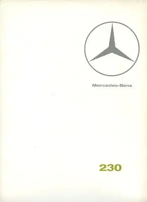 Mercedes-Benz 230 Prospekt 2.1967