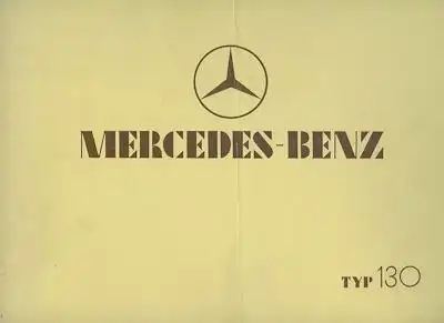 Mercedes-Benz Typ 130 Prospekt  1.1934