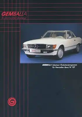 Mercedes-Benz W 107 Gembella Zubehör Prospekt 1980er Jahre