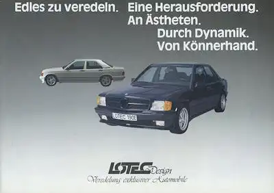 Mercedes-Benz Lotec W 201 Prospekt 1980er Jahre