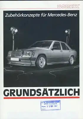 Mercedes-Benz Haslbeck Programm-Mappe 1988