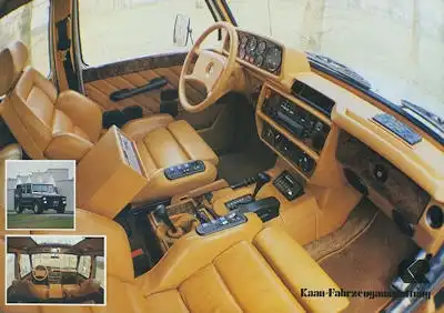 Mercedes-Benz Kaan Fahrzeugausstattung Programm ca. 1985