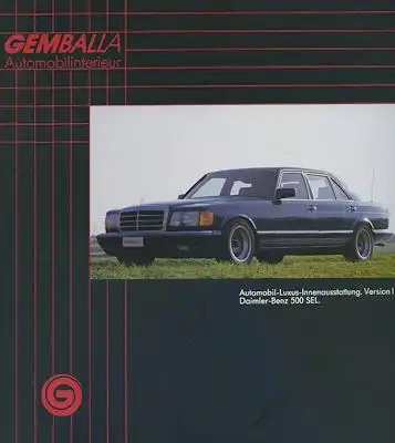 Mercedes-Benz Gembella 500 SEL Zubehör Prospekte ca. 1985