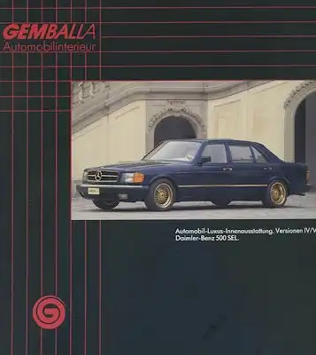 Mercedes-Benz Gembella 500 SEL Zubehör Prospekte ca. 1985