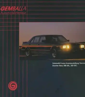 Mercedes-Benz Gembella 500 SEL Zubehör Prospekte ca. 1985