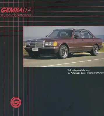 Mercedes-Benz Gembella 500 SEL Zubehör Prospekt ca. 1985
