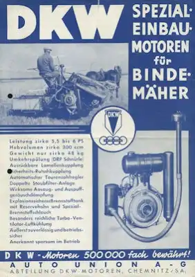 DKW Einbaumotor Prospekt 6.1936