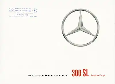 Mercedes-Benz 300 SL Prospekt 1.1962