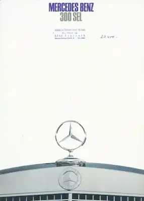 Mercedes-Benz 300 SEL Prospekt 7.1968