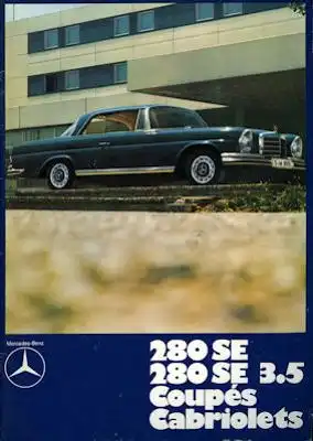 Mercedes-Benz 280 SE / 3.5 Coupes Cabriolets Prospekt 12.1970