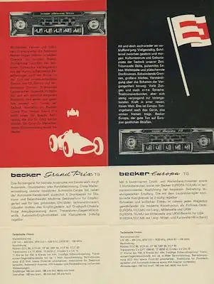 Autoradio Becker Programm 1963
