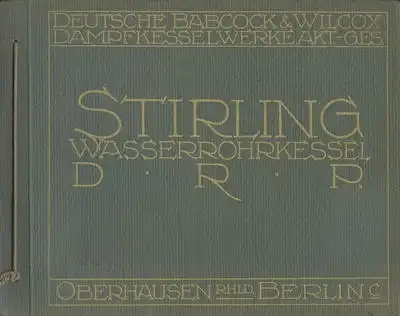 Stirling Wasserrohrkessel Katalog ca. 1900