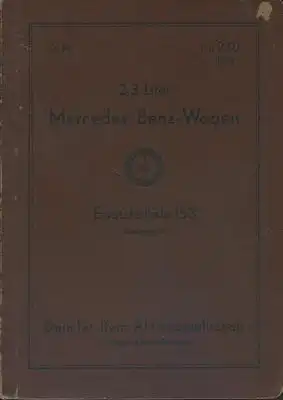 Mercedes-Benz 230 W 153 Ersatzteilliste 7.1939