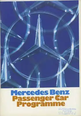 Mercedes-Benz Programm 3.1971 e