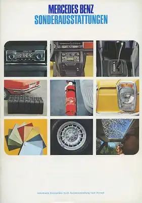 Mercedes-Benz Sonderausstattung Prospekt 8.1975
