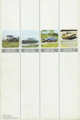 Mercedes-Benz 450 SE SEL SL SLC Prospekt 8.1972 e