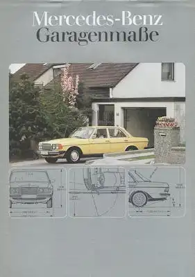 Mercedes-Benz Garagenmaße Prospekt 1.1979