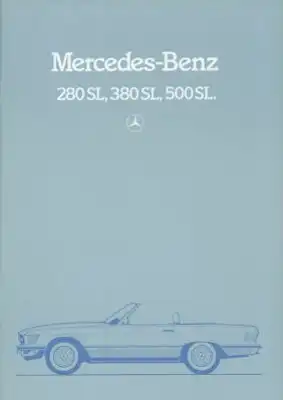 Mercedes-Benz 280 380 500 SL Prospekt 11.1983