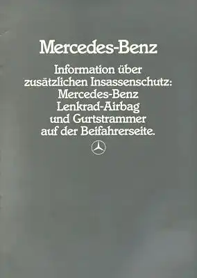 Mercedes-Benz ABS + Gurtstraffer Prospekt 9.1983