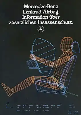 Mercedes-Benz Lenkrad Airbag Prospekt 8.1985