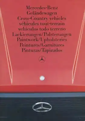 Mercedes-Benz G Modell Farben 1980er Jahre