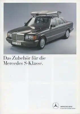Mercedes-Benz S-Klasse Zubehör Prospekt 5.1986