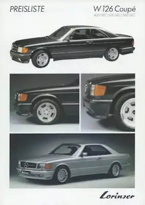 Mercedes-Benz W 126 Coupé Lorinser Prospekt 9.1985