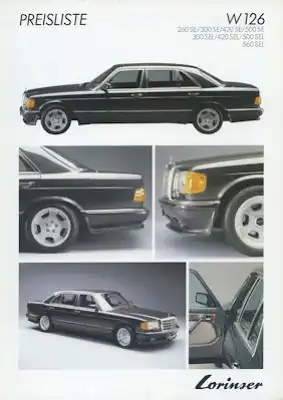 Mercedes-Benz W 126 Lorinser Prospekt 9.1985