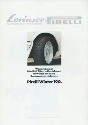 Mercedes-Benz Lorinser Reifen Prospekt ca. 1980