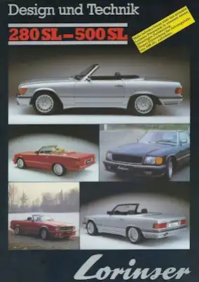 Mercedes-Benz 280-500 SL Lorinser Prospekt 1984