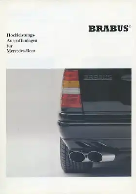 Mercedes-Benz Brabus Auspuffanlagen Prospekt 1991