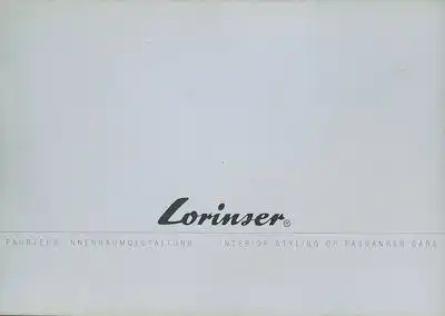 Mercedes-Benz Lorinser Innenraumgestaltung Prospekt 9.2002