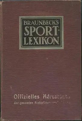 Braunbeck`s Sport Lexikon 1912/13