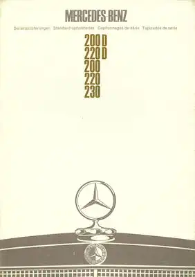 Mercedes-Benz 200-230 Serienpolsterungen 7.1972