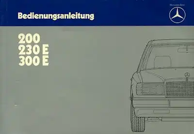 Mercedes-Benz 200-300 E Bedienungsanleitung 11.1984