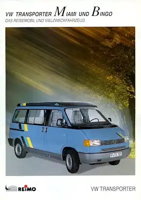 VW / Reimo T 4 Transporter Miami und Bingo Prospekt 1991