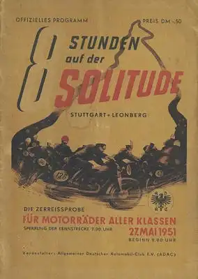 Programm Solitude 27.5.1951