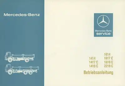 Mercedes-Benz 1414-2219C Bedienungsanleitung 2.1984